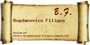 Bogdanovics Filippa névjegykártya