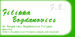 filippa bogdanovics business card